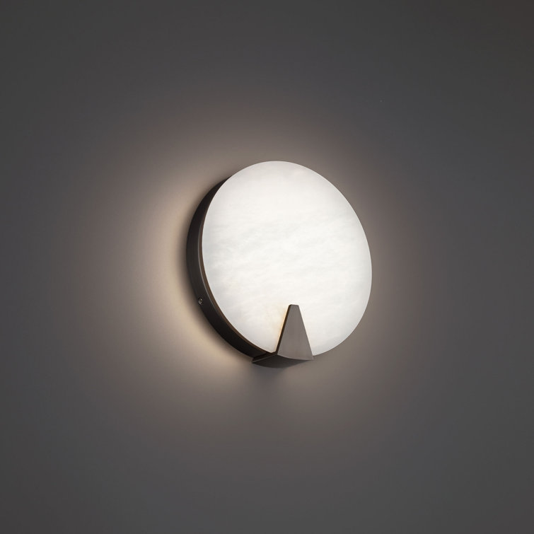 Antique Nickel Dimmable LED Wall Sconce with Frosted Glass
