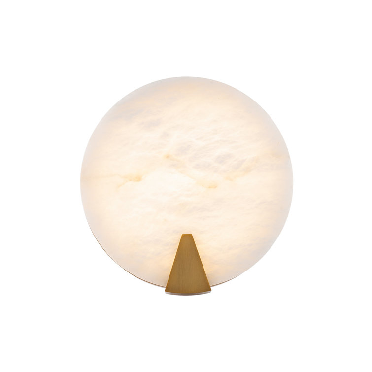 Aged Brass and Alabaster LED Wall Sconce