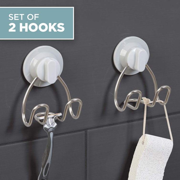 Stainless Steel Wall Mounted Shower Storage Hooks Set