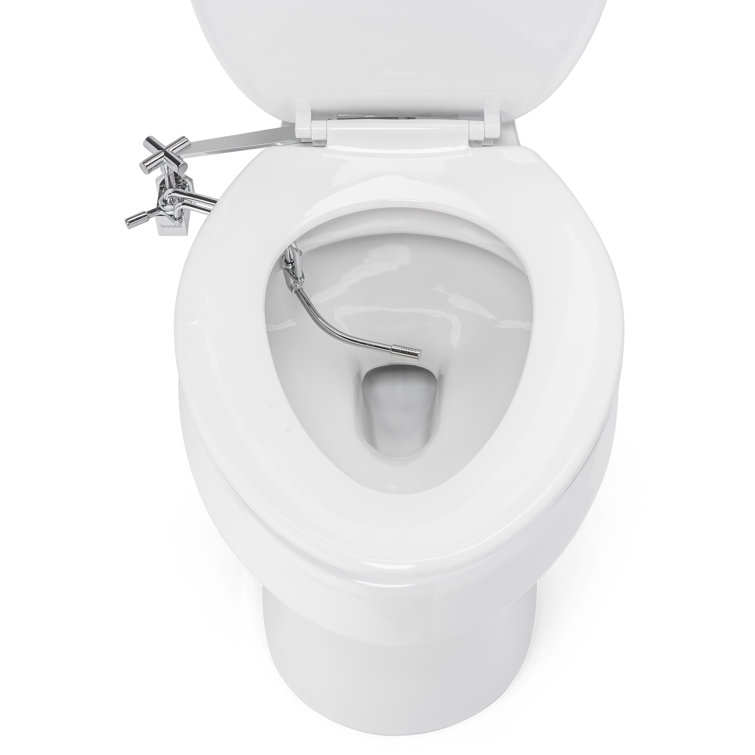 Chrome Side-Mounted Adjustable Spray Bidet Attachment