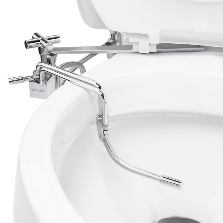Chrome Side-Mounted Adjustable Spray Bidet Attachment