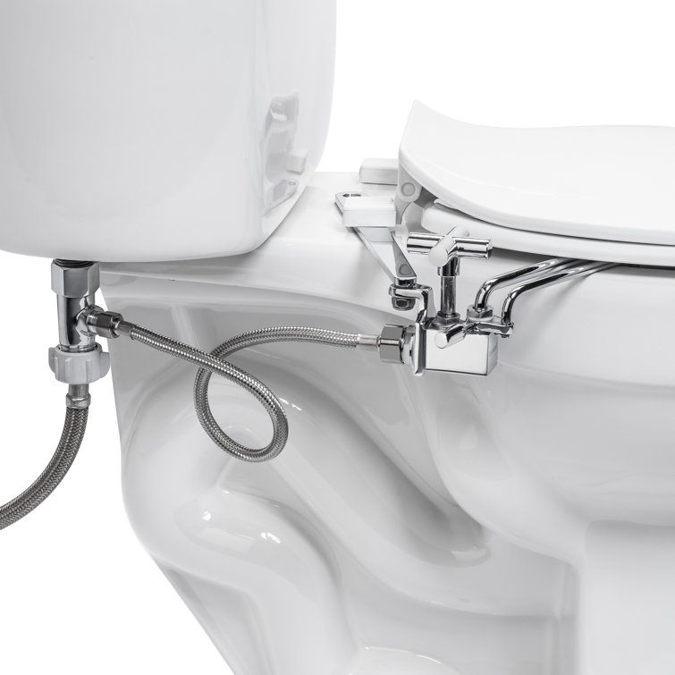 Chrome Side-Mounted Adjustable Spray Bidet Attachment