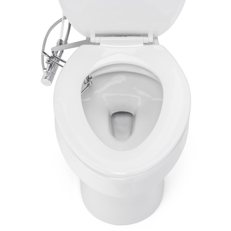 Side-Mounted Chrome Adjustable Spray Bidet with Dual Temperature