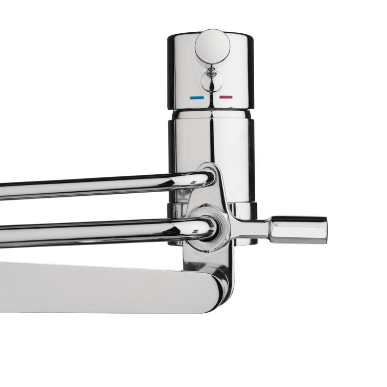 Side-Mounted Chrome Adjustable Spray Bidet with Dual Temperature