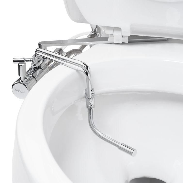 Side-Mounted Chrome Adjustable Spray Bidet with Dual Temperature