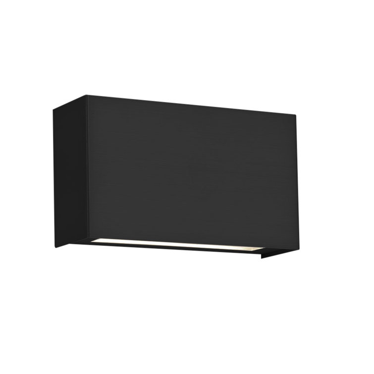 Sleek White Aluminum 12" Dimmable LED Sconce with Battery Backup