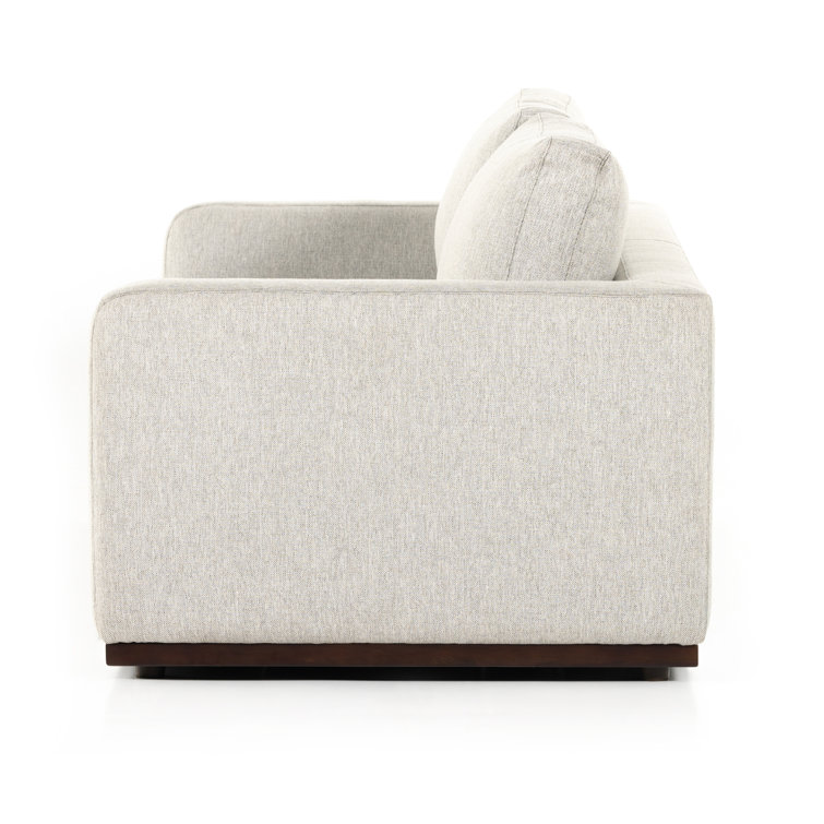 Aldred Silver Queen Tufted Fabric Sleeper Sectional