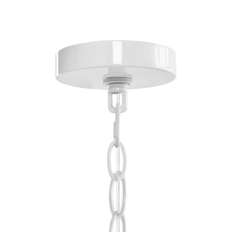 Ellie 6-Light Gloss White Metal Chandelier