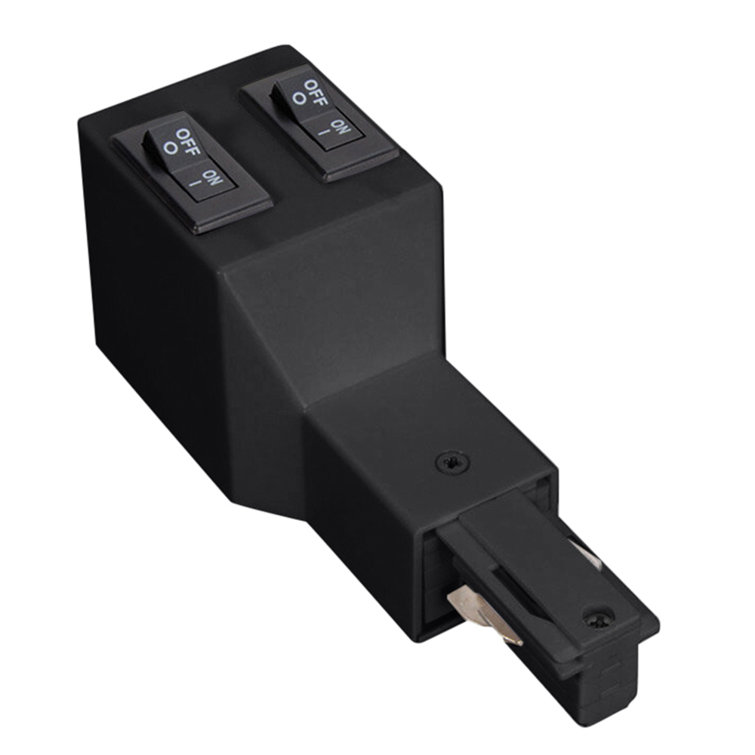 Black Current Limiter Track Accessory with Dual Switches