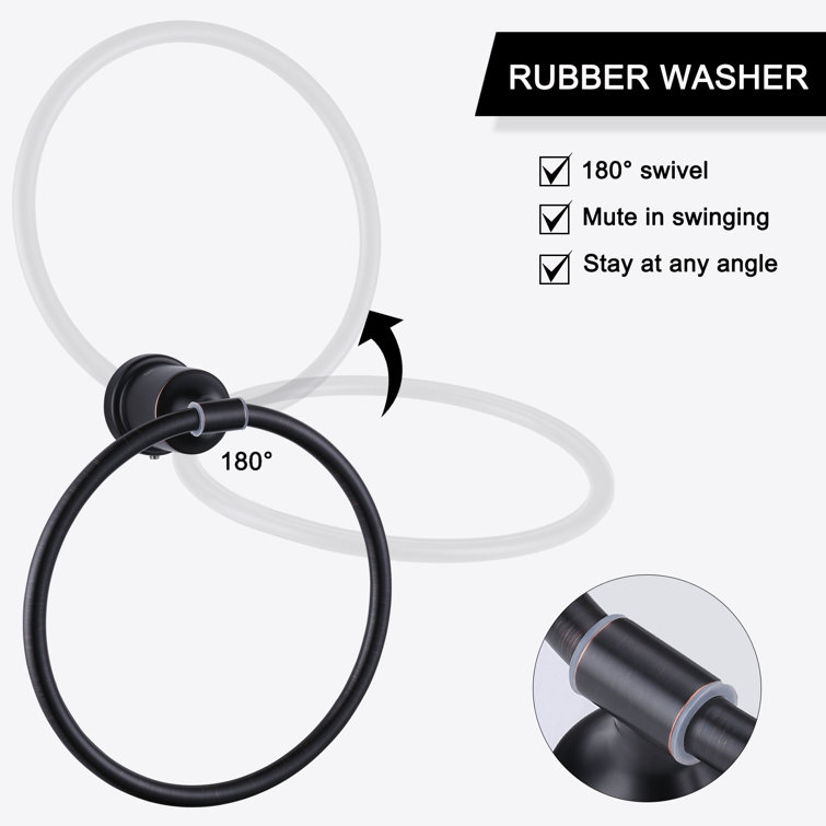 Oil Rubbed Bronze 3-Piece Metal Bathroom Hardware Set