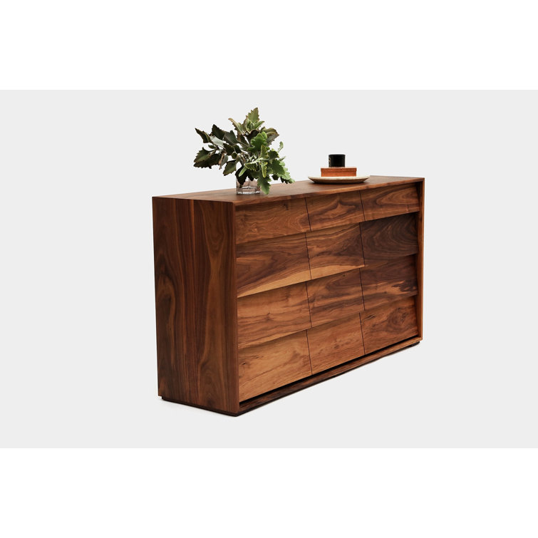 Oliver X-Large Solid Walnut 12-Drawer Dresser with Soft Close