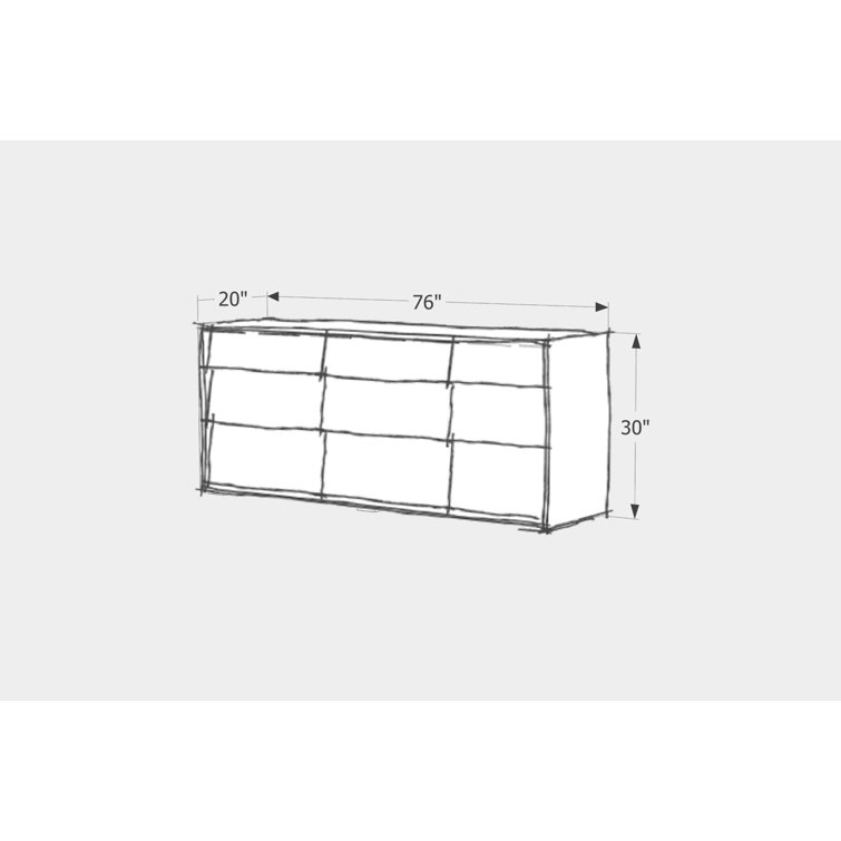 Oliver Large 9-Drawer Horizontal Dresser in Solid Walnut