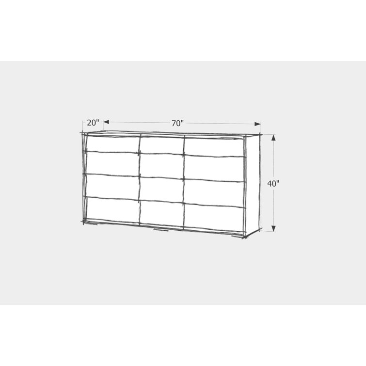 Oliver X-Large Solid Walnut 12-Drawer Dresser with Soft Close