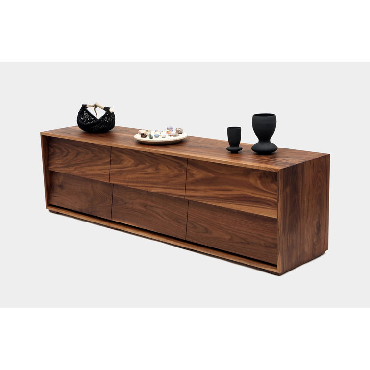 Oliver Solid Walnut 6-Drawer Horizontal Dresser