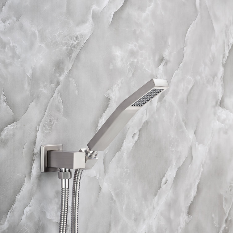 Brushed Nickel Wall Mounted Shower System with Handheld