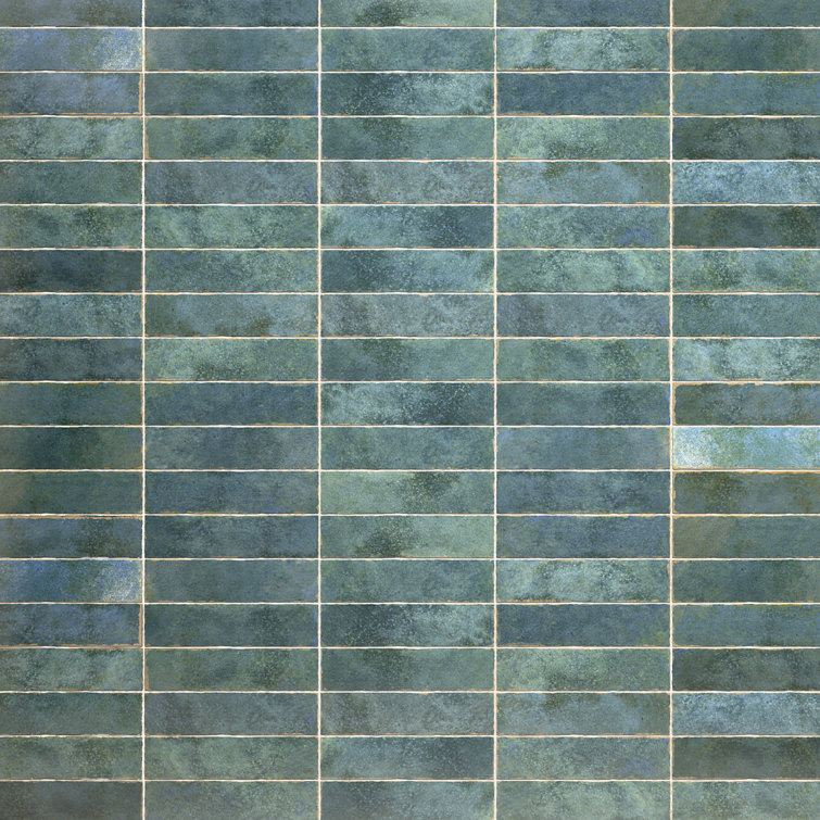 Mandalay Green Polished Ceramic Subway Wall Tile