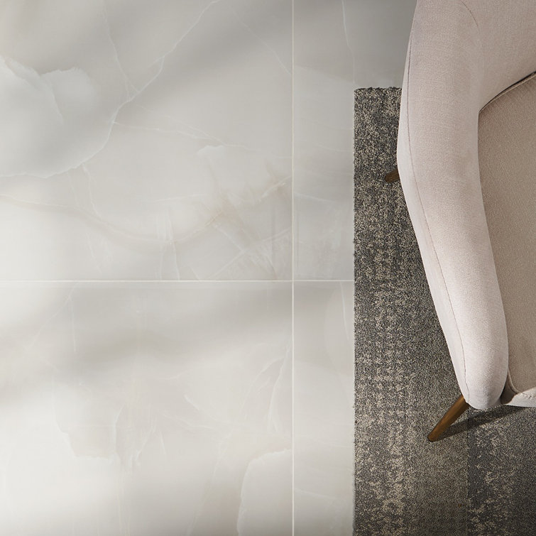 Enigma 24" x 48" Polished White Porcelain Floor and Wall Tile