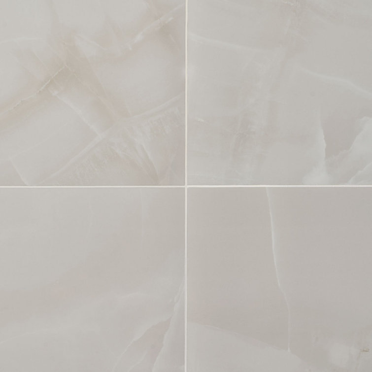 Enigma 24" x 48" Polished White Porcelain Floor and Wall Tile