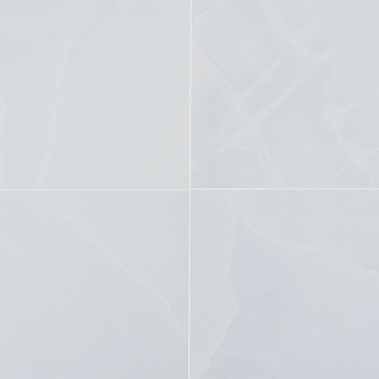 Saroshi Onyx Azul Large Matte Porcelain Marble Look Tile