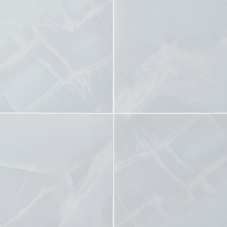 Large Onyx Azul Polished Porcelain Floor and Wall Tile
