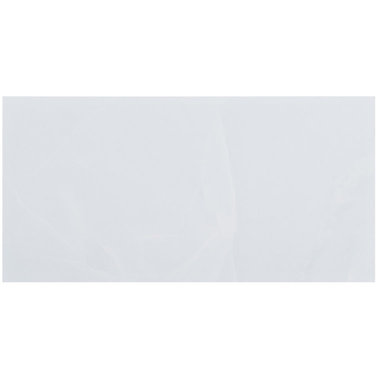 Saroshi Onyx Azul Large Matte Porcelain Marble Look Tile
