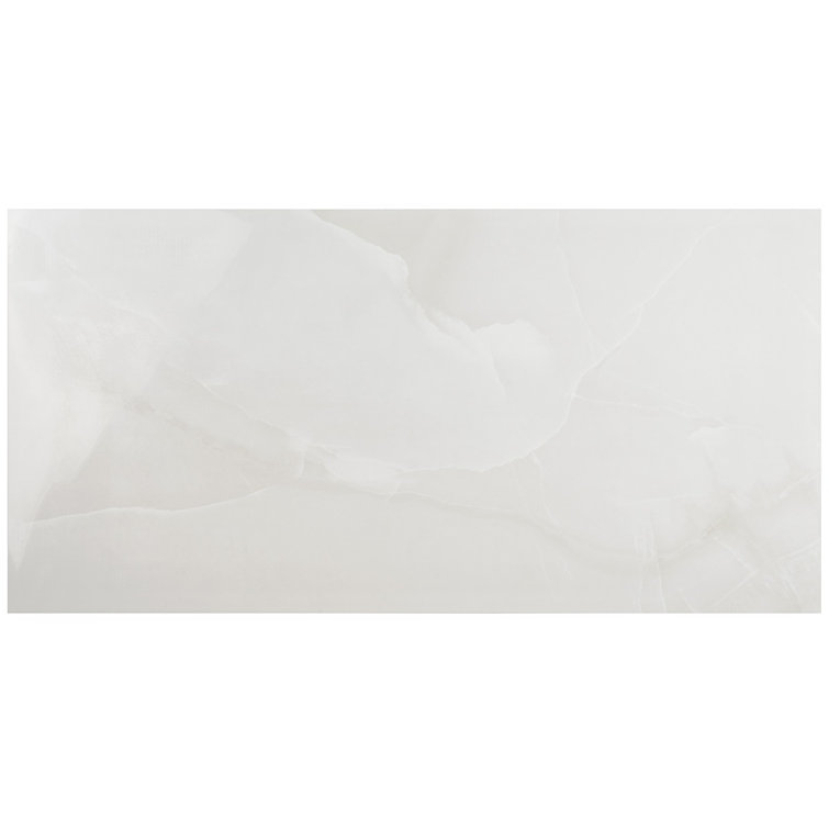 Enigma 24" x 48" Polished White Porcelain Floor and Wall Tile