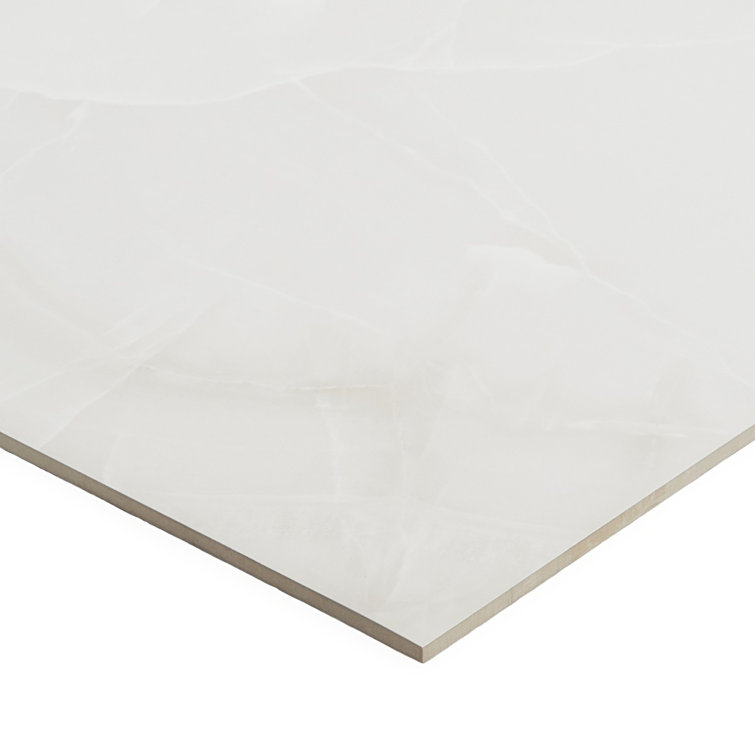 Enigma 24" x 48" Polished White Porcelain Floor and Wall Tile
