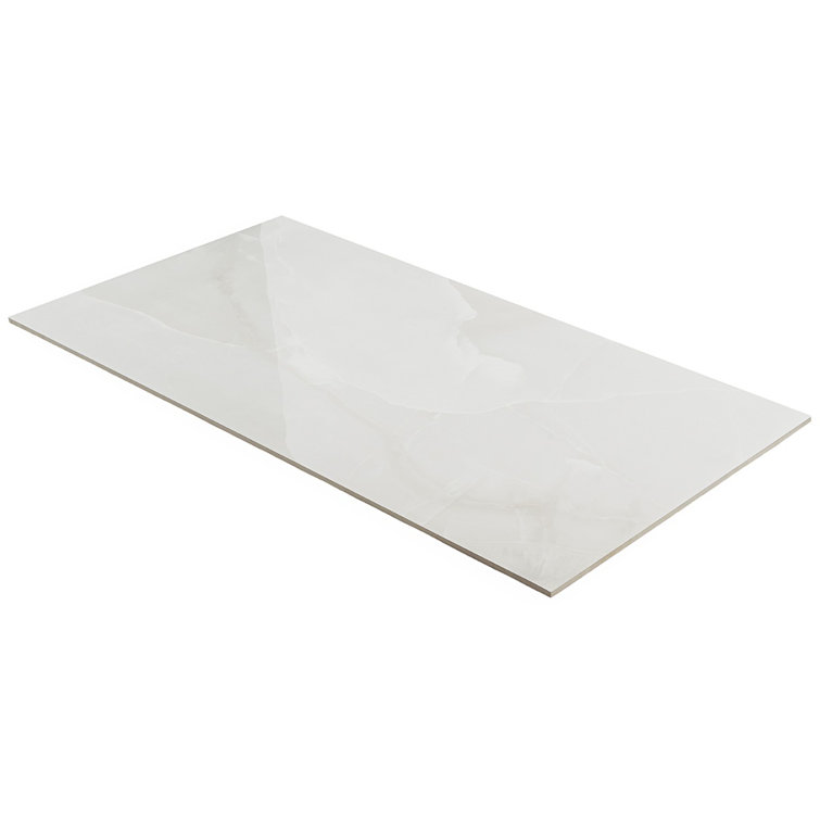 Enigma 24" x 48" Polished White Porcelain Floor and Wall Tile