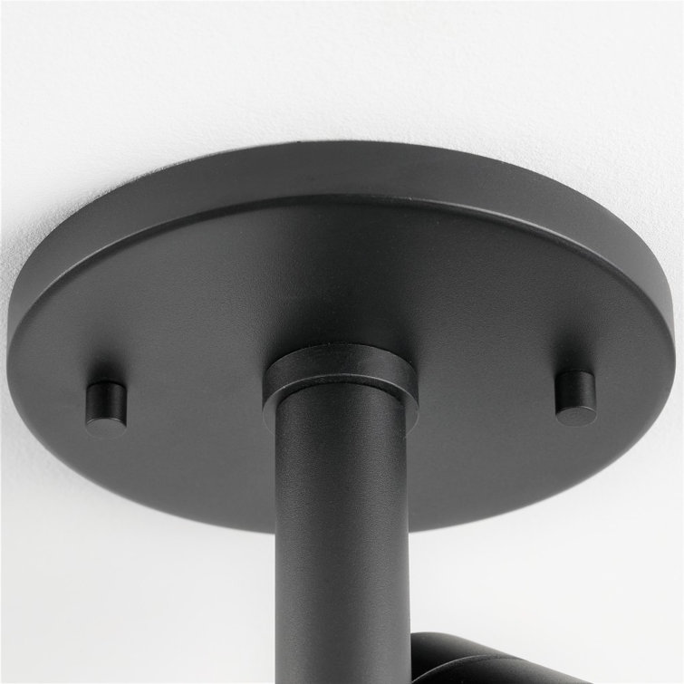 Black Adjustable LED Flush Mount Spotlight with Aluminum Shade