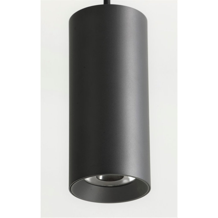 Matte Black Aluminum Mini LED Cylinder Pendant Light