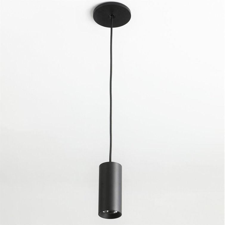 Matte Black Aluminum Mini LED Cylinder Pendant Light