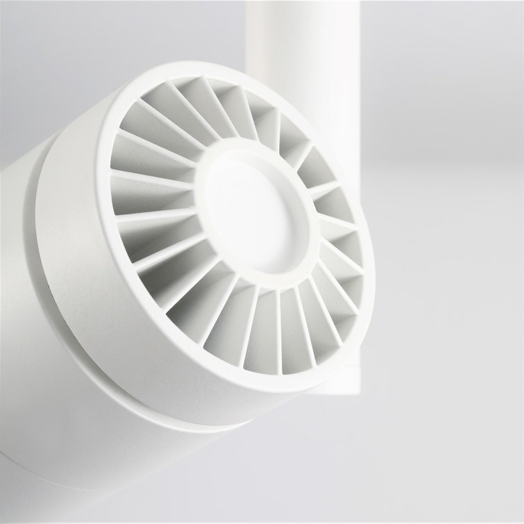 Matte White Adjustable LED Spotlight with Aluminum Finish