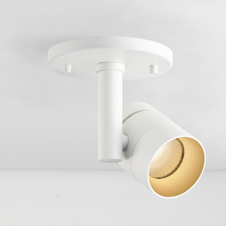 Matte White Adjustable LED Spotlight with Aluminum Finish