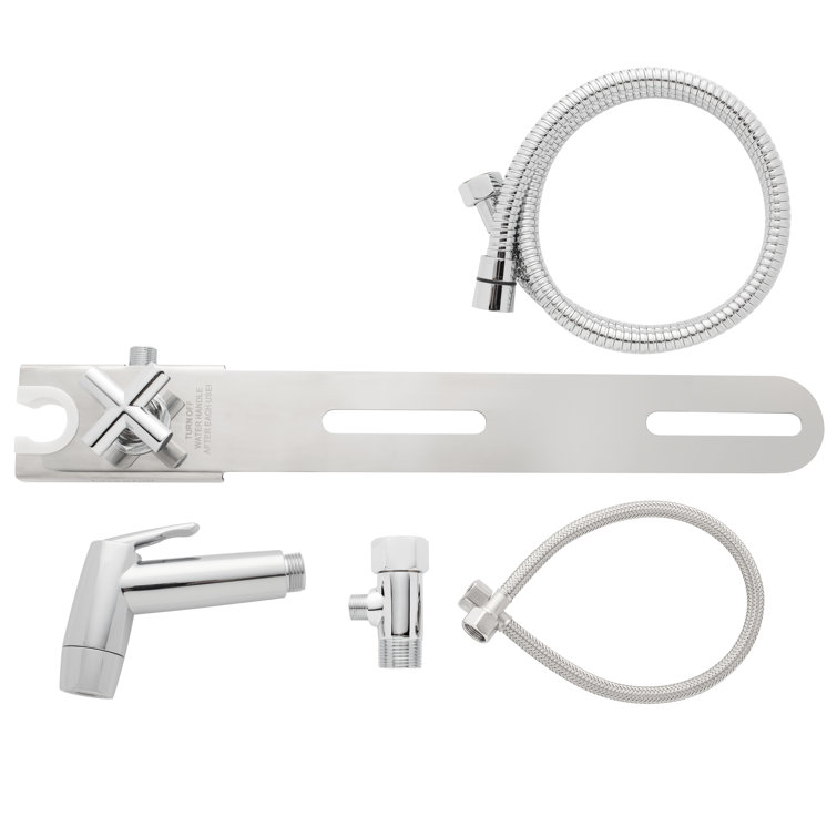 Stainless Steel Hand-Held Bidet Sprayer with Holster and Shut Off