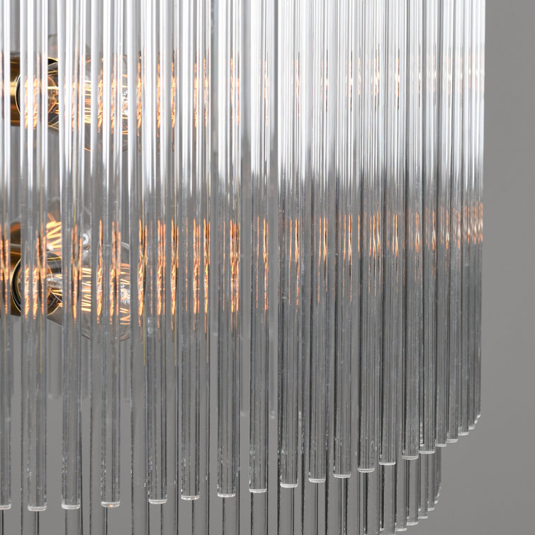 Kaela Vintage-Influenced 6-Light Brass Drum Chandelier