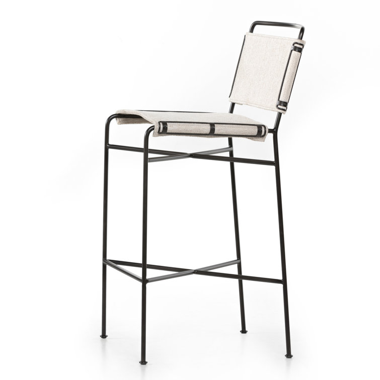 Avant Natural Cream Contemporary Metal Bar Stool