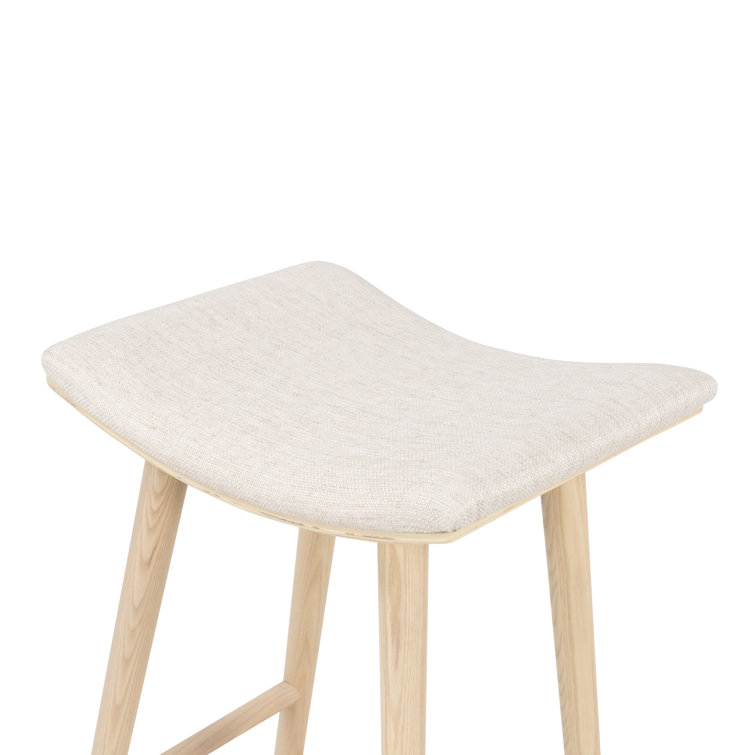 Essence Natural Saddle Style Solid Wood Bar Stool
