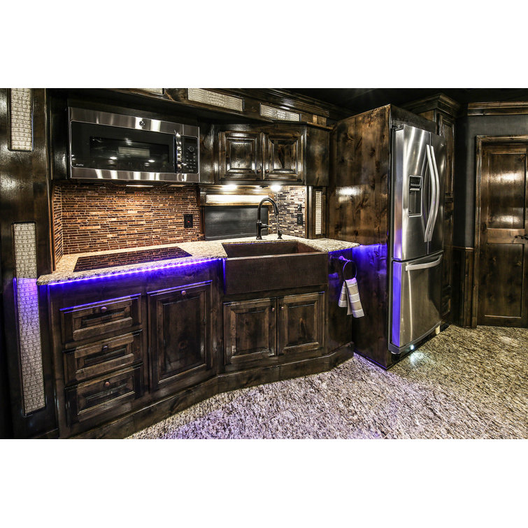 30" Hammered Copper Farmhouse Drop-In Kitchen Sink with Accessories