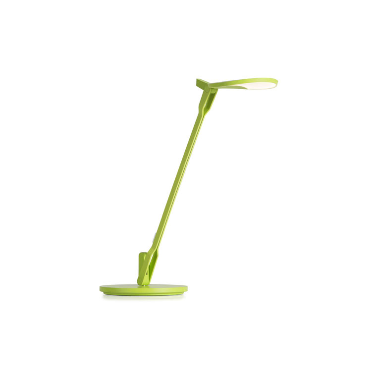 Splitty Matte Leaf Green Adjustable LED Clip-on Lamp with USB
