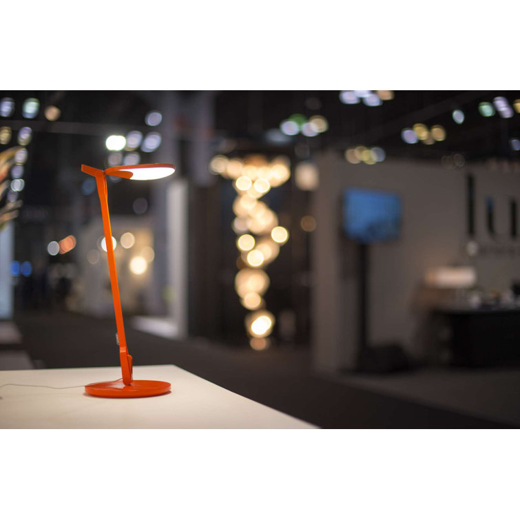 Adjustable Matte White LED Clip-On Desk Lamp with Touch Control