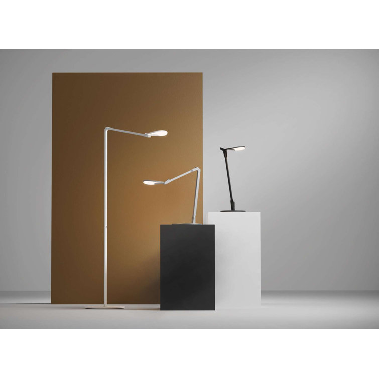 Adjustable Matte White LED Clip-On Desk Lamp with Touch Control