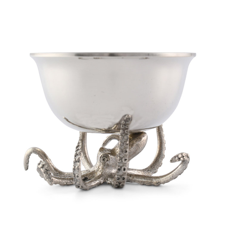Cape Cod Mini Octopus Handcrafted Stainless Steel Serving Bowl
