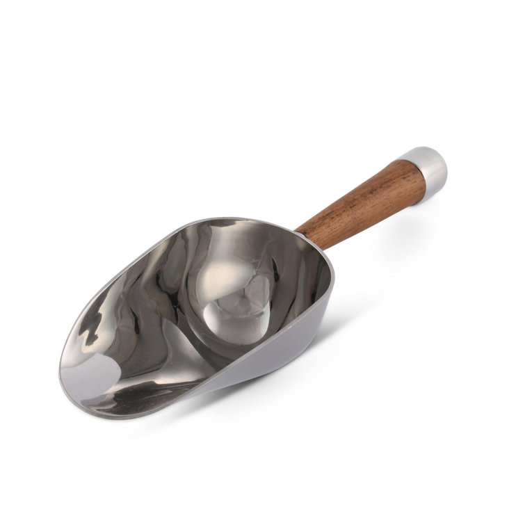 Tribeca Stainless Steel Ice Scoop with Teak Handle