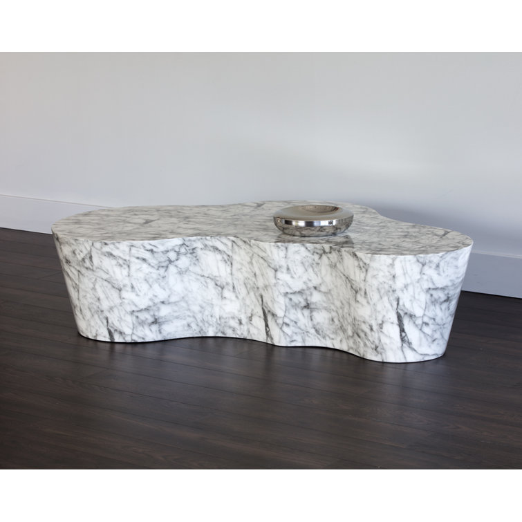 Ava Grey Marble-Look Concrete Outdoor Coffee Table