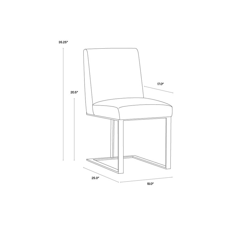 Contemporary Gray Faux Leather Side Chair with Metal Frame