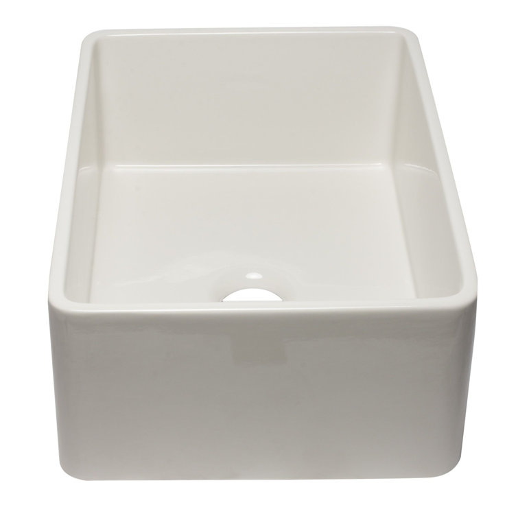 30'' Biscuit Fireclay Farmhouse Single Bowl Kitchen Sink