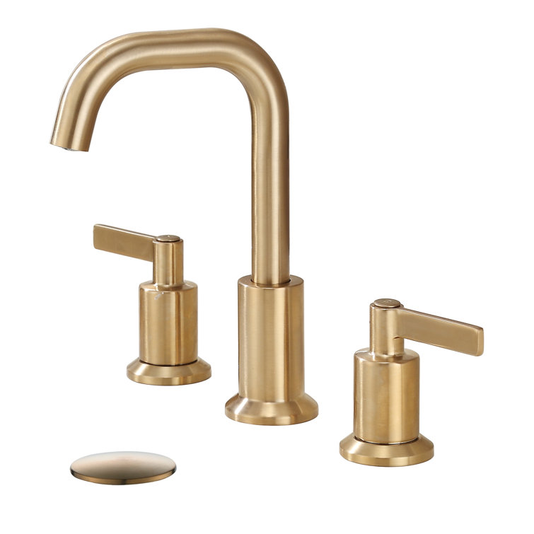 Kree 8'' Nickel Two-Handle Widespread Bathroom Faucet