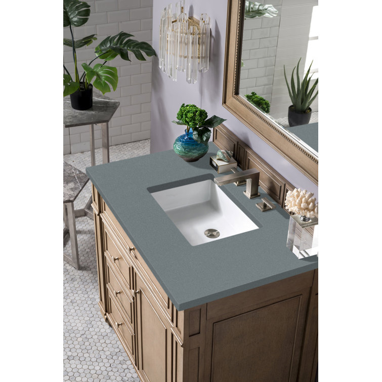 Bristol 36'' Dark Wood Single Vanity with Plywood Veneer