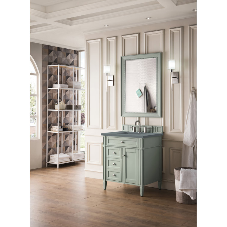Sage Green Plywood Single Freestanding Bathroom Vanity
