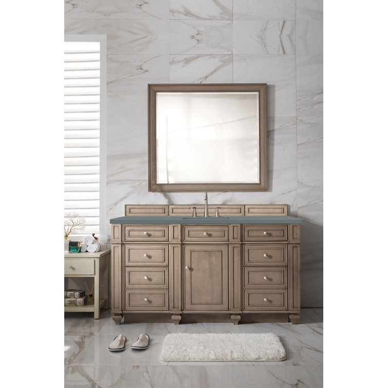 Bristol 60" Dark Wood Single Bathroom Vanity